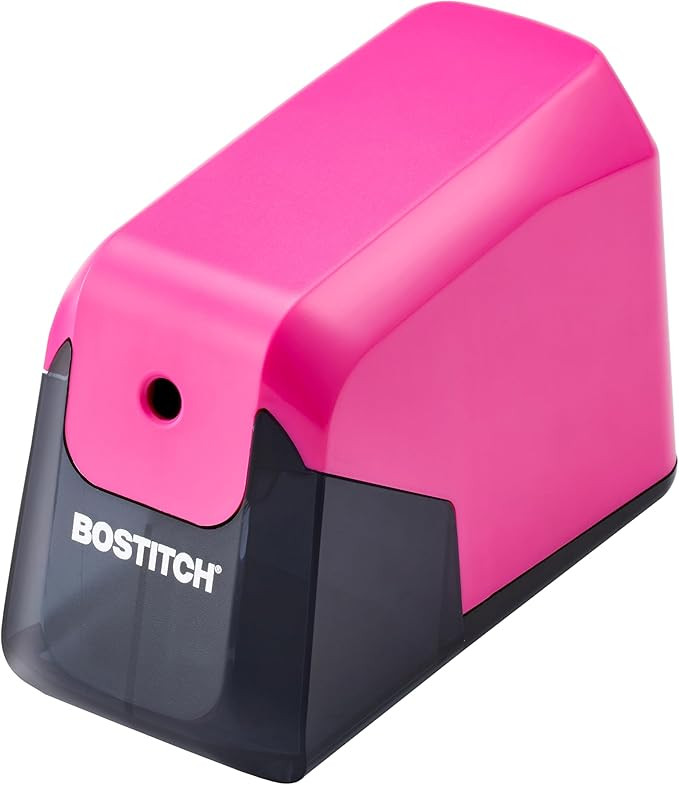 Bostitch Office Battery Pencil Sharpener, 4X Longer Cutter Life, Tip Saver Technology, Pink | Amazon (US)