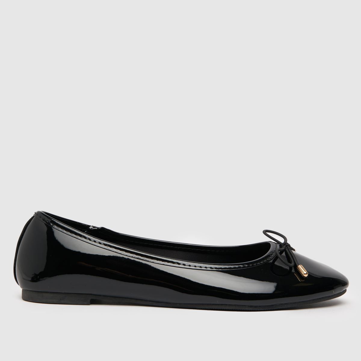 schuh black lindsey patent ballerina flat shoes | Schuh