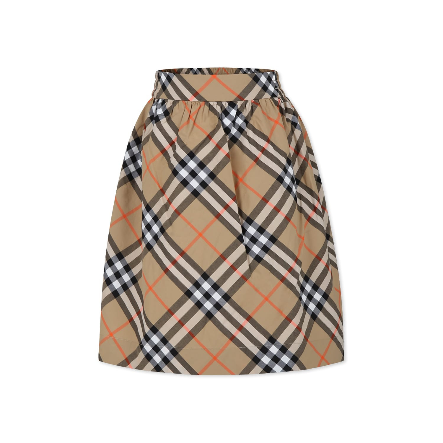 Burberry Beige Skirt For Girl With Vintage Check | Italist.com US