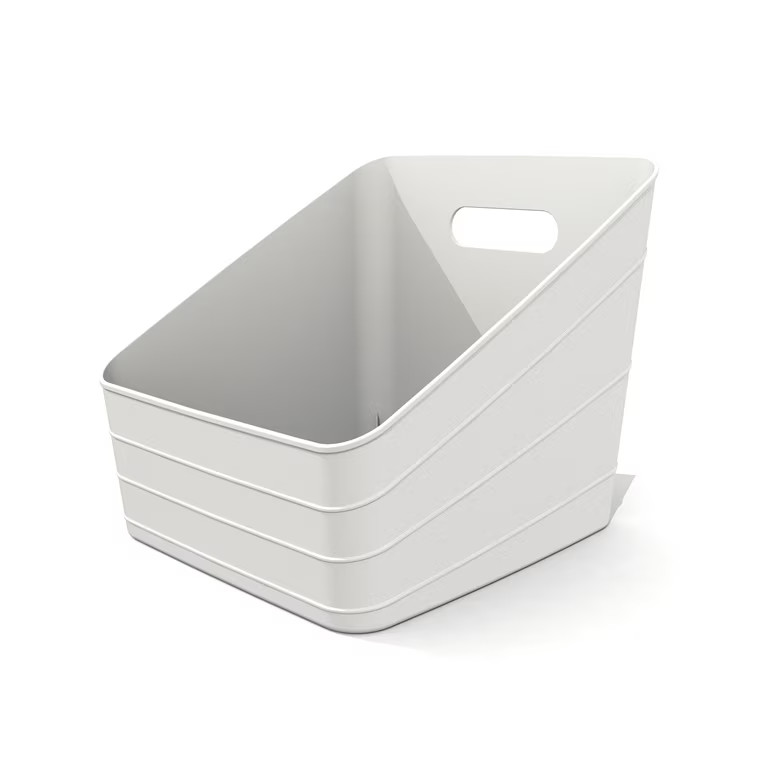 Mainstays Flexible Plastic Closet Storage Bin, Arctic White | Walmart (US)