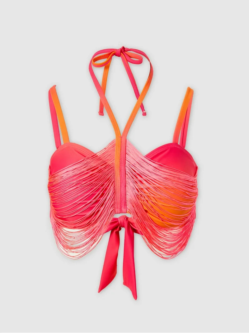 Hot Girl Summer by Megan Thee Stallion Women's Chicas Fringe Bikini Top, Sizes XS-XXL - Walmart.c... | Walmart (US)