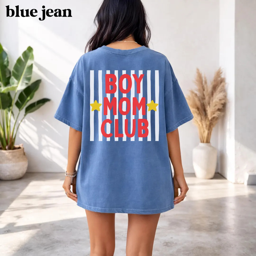 Custom Boy Mom Club Comfort Colors Shirt, Mama Tee, Personalized Mom of Boys T-shirt, Gift for Mo... | Etsy (US)