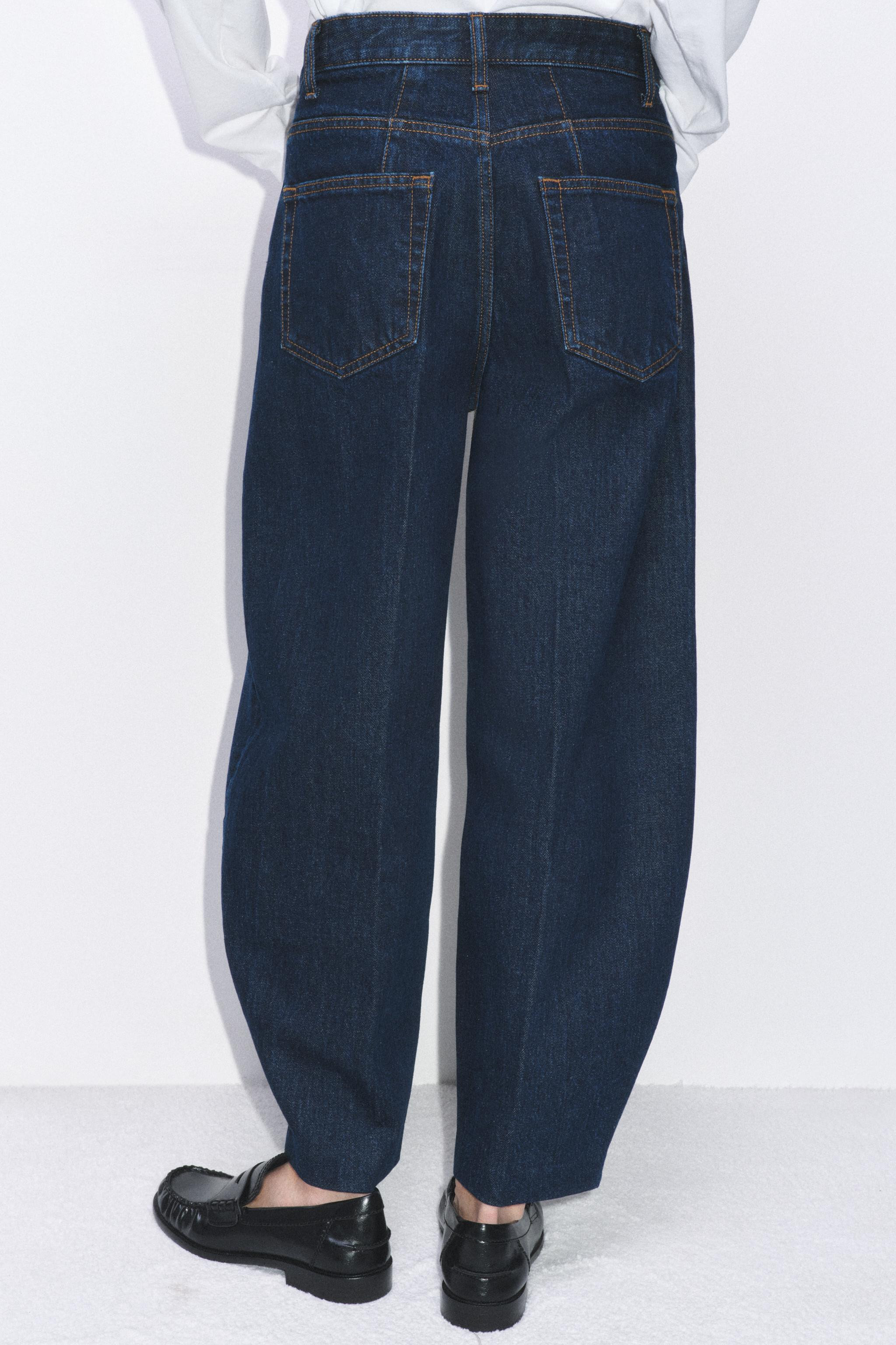ZW COLLECTION HIGH-WAIST BARREL JEANS | Zara US