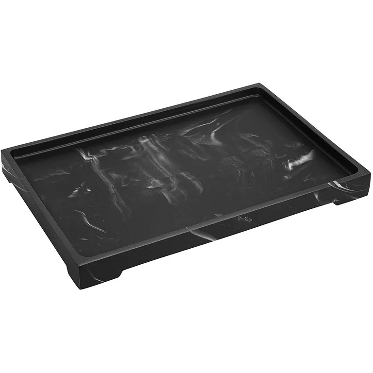 Luxspire Vanity Tray, Black Bathroom For Counter Tray-Large, Toilet Tank Storage Perfume Tray, Re... | Walmart (US)