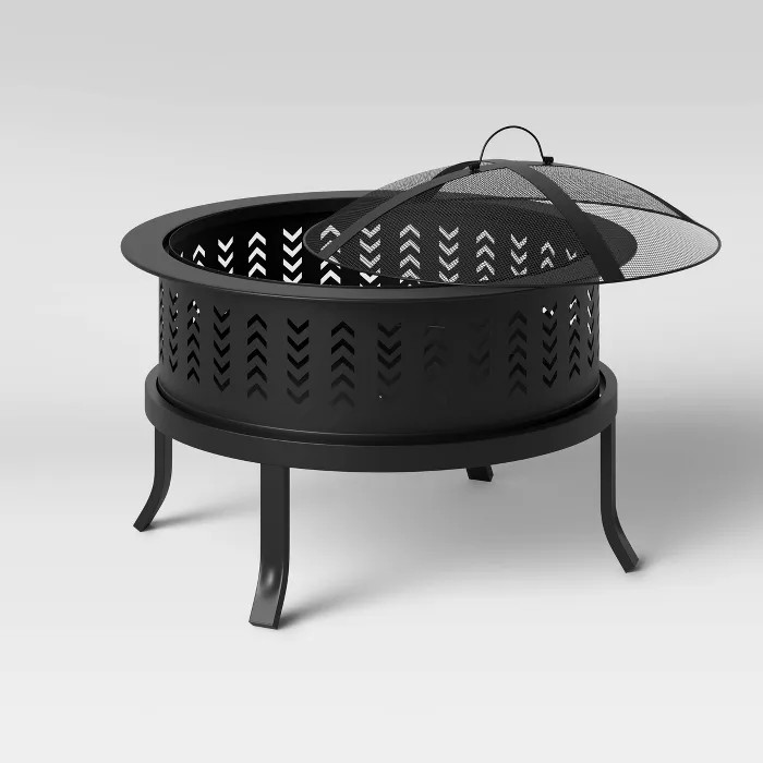 26" Chevron Outdoor Wood Burning Fire Pit - Threshold™ | Target