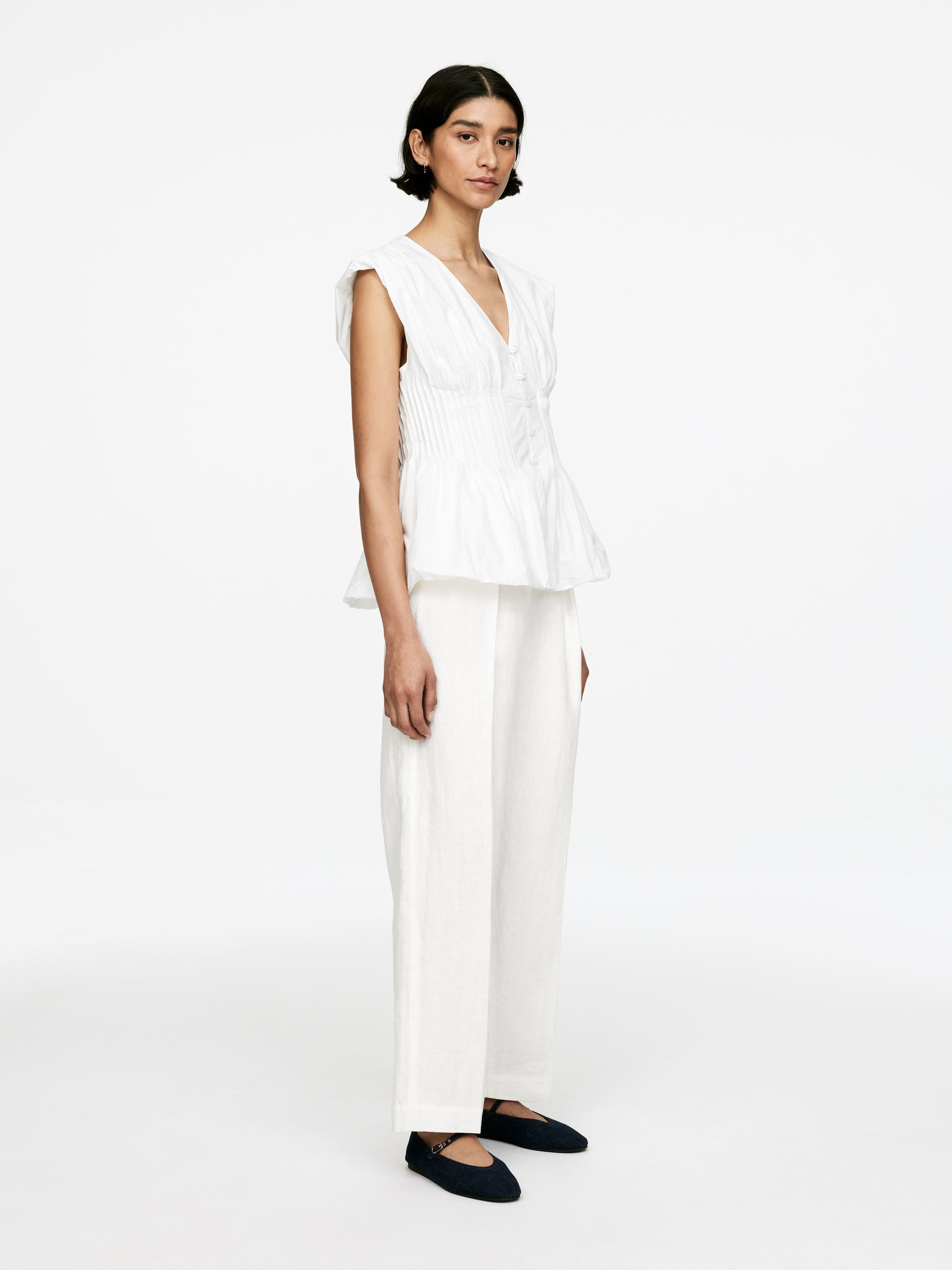 Linen Trousers – White – Women – ARKET GB | Arket UK