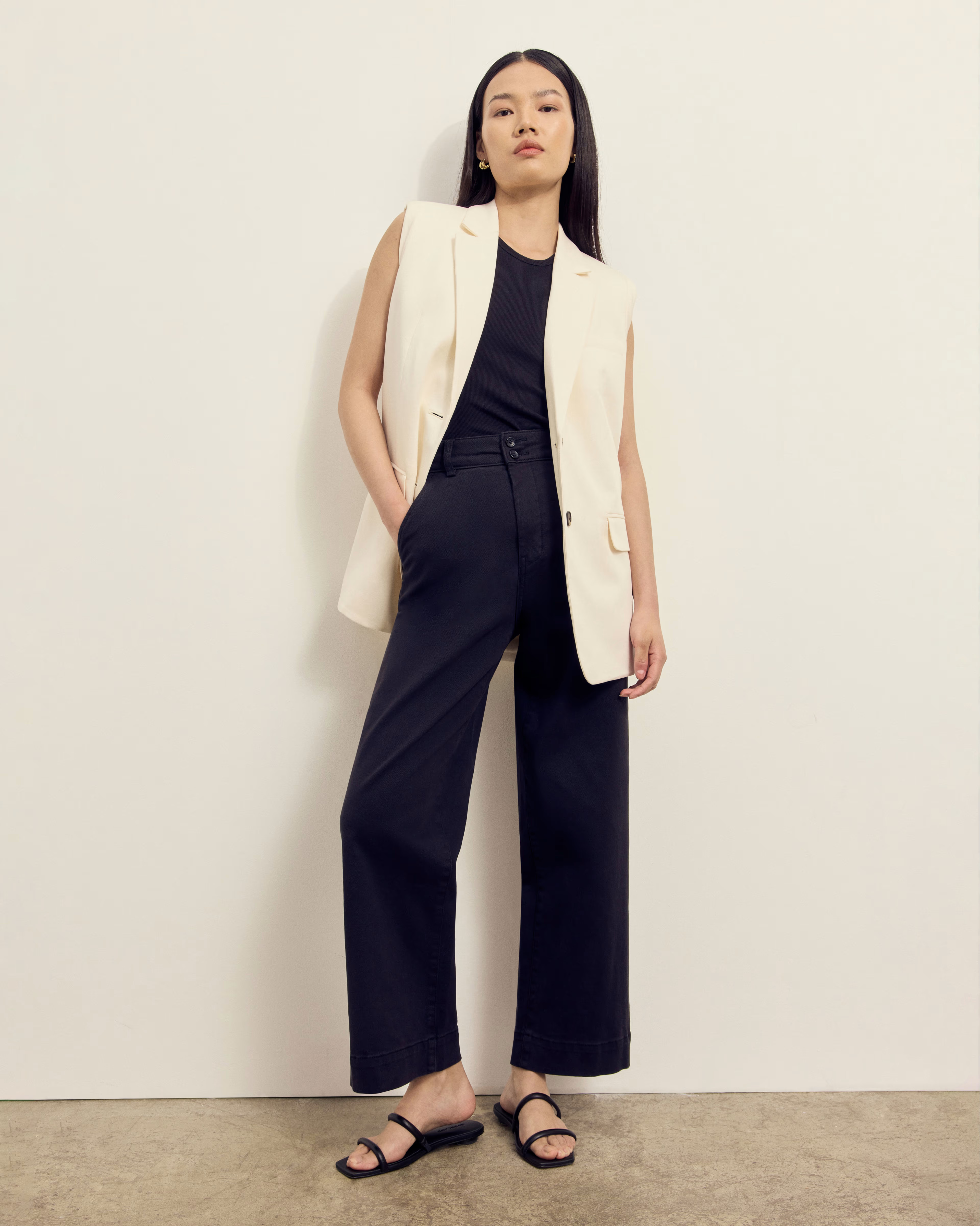 The Sleeveless Blazer in Buttersmooth | Everlane