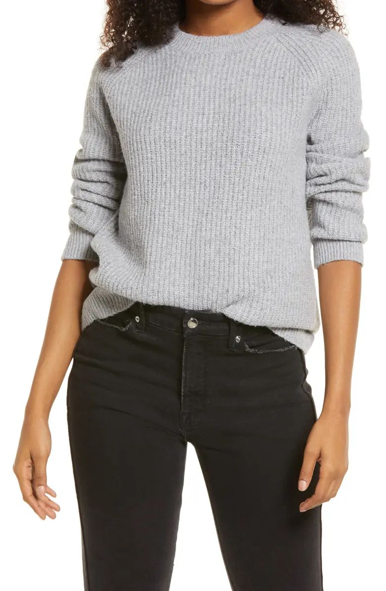 Plaited Stitch Recycled Blend Crewneck Sweater | Nordstrom