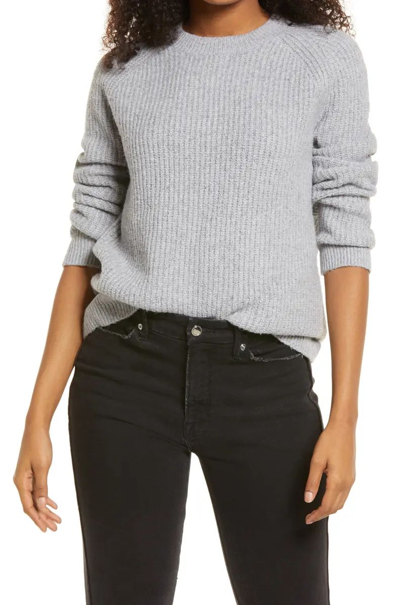 BP. Plaited Stitch Recycled Blend Crewneck Sweater | Nordstrom | Nordstrom