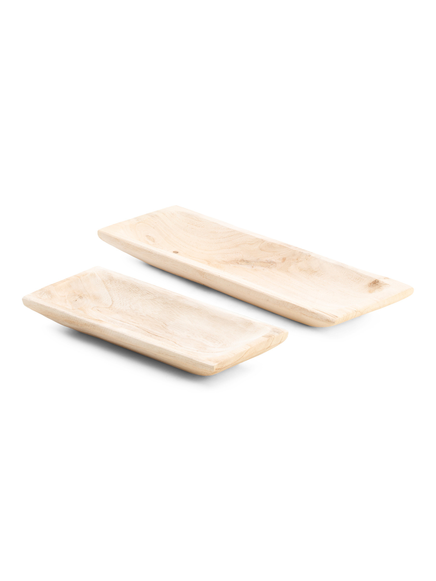 Set Of 2 Wood Rectangular Trays | TJ Maxx