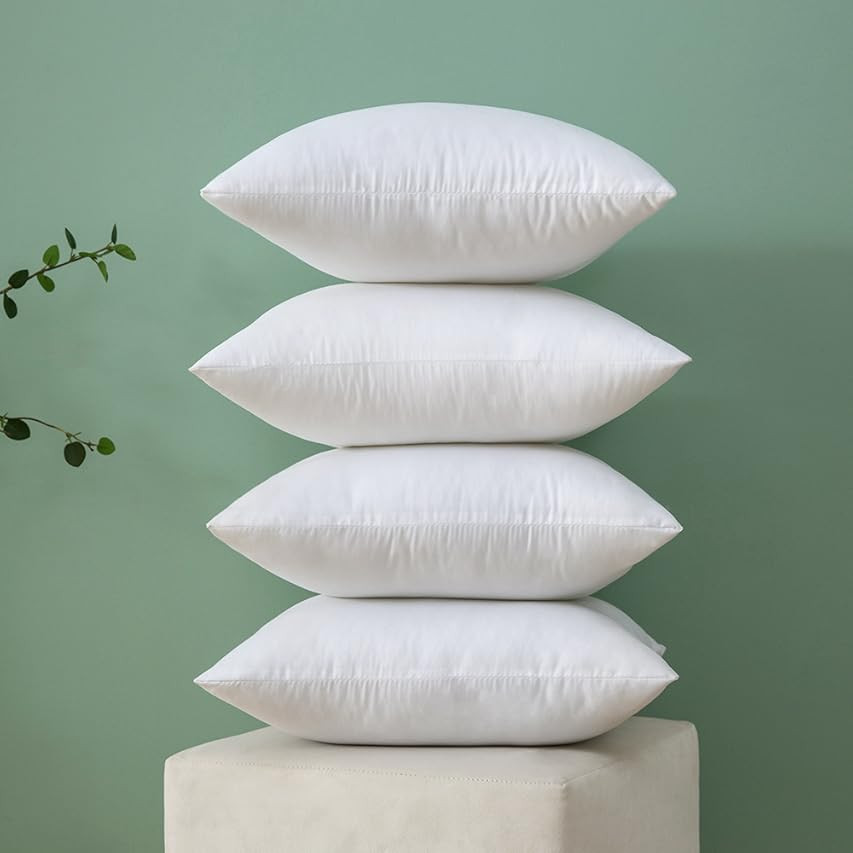 Foamily Throw Pillows Insert Set of 4 - 18 x 18 Insert for Decorative Pillow Covers - Made in USA -  | Amazon (US)