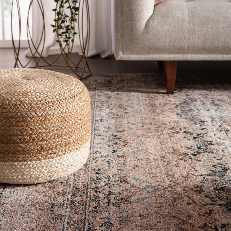 Teele 18" Wide Round Pouf Ottoman | Wayfair North America