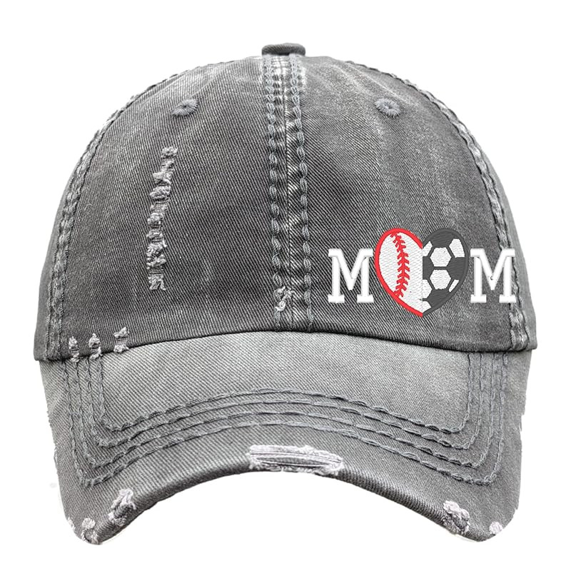 Women's Sports Mom Hat, 1 or and 2 Sports Half, Baseball or High Ponytail Cap, Hockey Soccer Base... | Amazon (US)