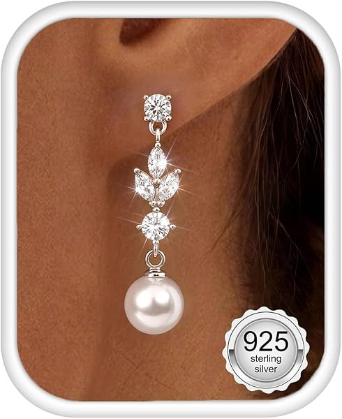 LOLIAS 925 Sterling Silver Dangle Earrings for Women Hypoallergenic Stud | Amazon (US)