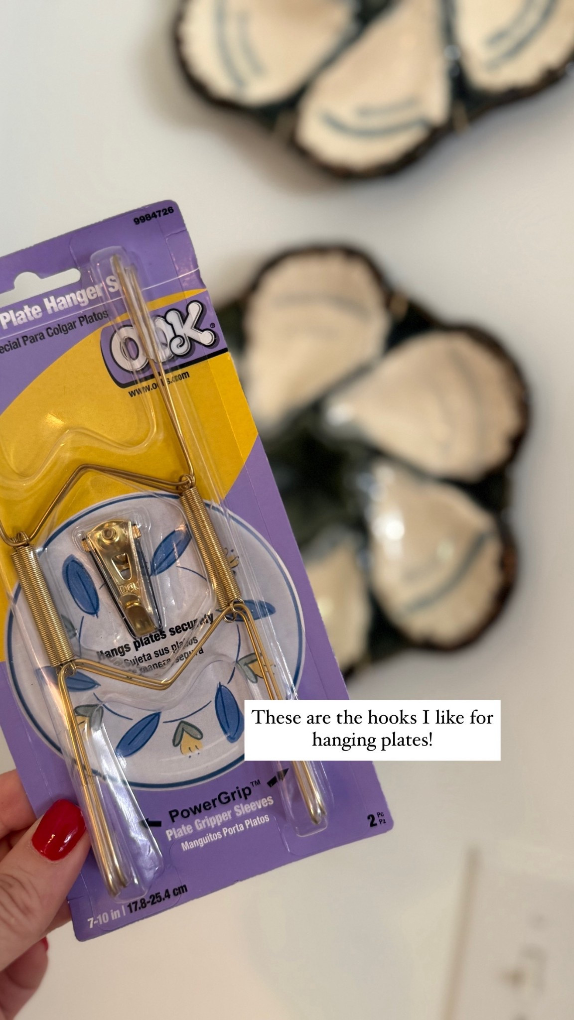 These are the plate hangers I use! They work great and are very secure!!  