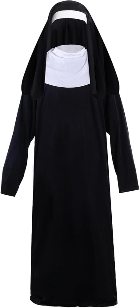 Nun Costumes for Women - Nun Outfit with Headpiece for Cosplay & Party Dress Up (2 Pcs) | Amazon (US)