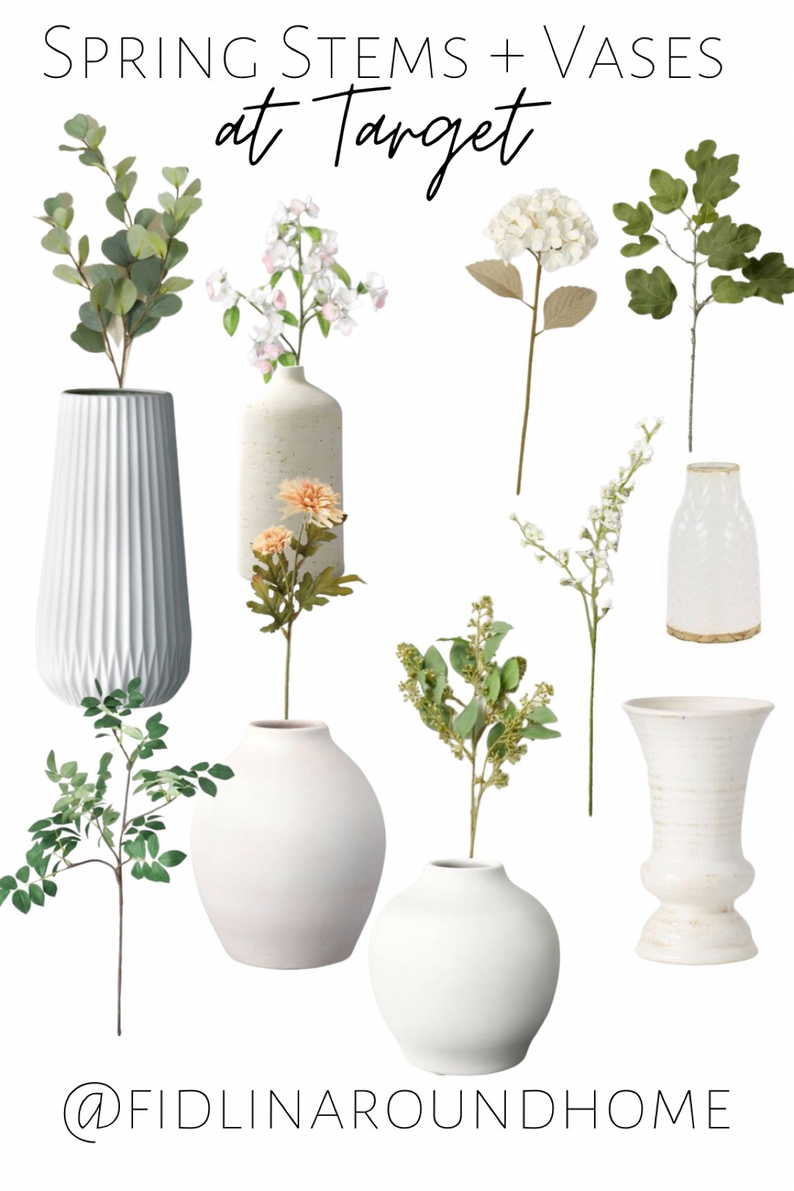 Spring stems and cream and white ceramic vases ON SALE at Target! Most are currently 20% off! #florals #fauxflorals 

#LTKFind #LTKhome #LTKSeasonal
