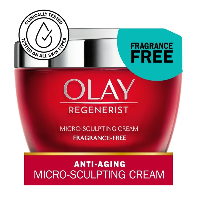 Olay Regenerist Micro-Sculpting Cream Face Moisturizer, Fragrance-Free for Combination Skin, 1.7 ... | Walmart (US)
