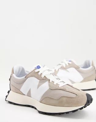 New Balance 327 premium trainers in stone and white | ASOS (Global)