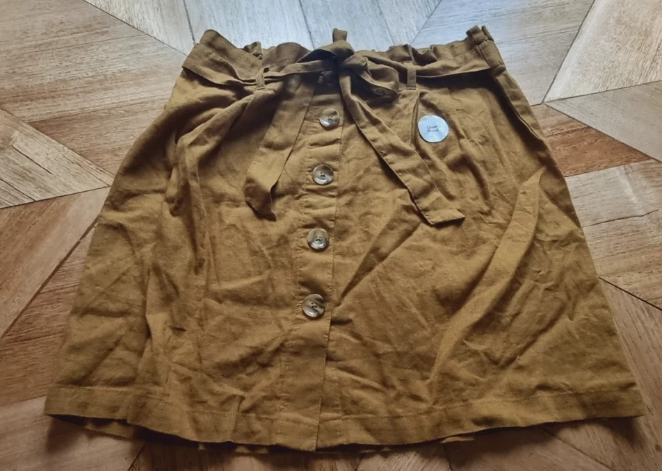 Anko BNWOT - Womens Button Front Mini Skirt - Size 18 - Linen Blend - Wrap Tie | eBay AU