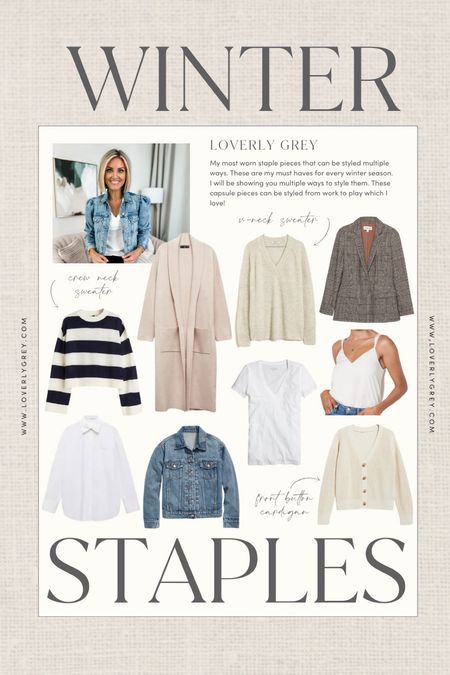 Closet staples I love for winter! These are tops and layering pieces that can be styled so many ways! 

Loverly Grey, closet staples

#LTKSeasonal #LTKstyletip