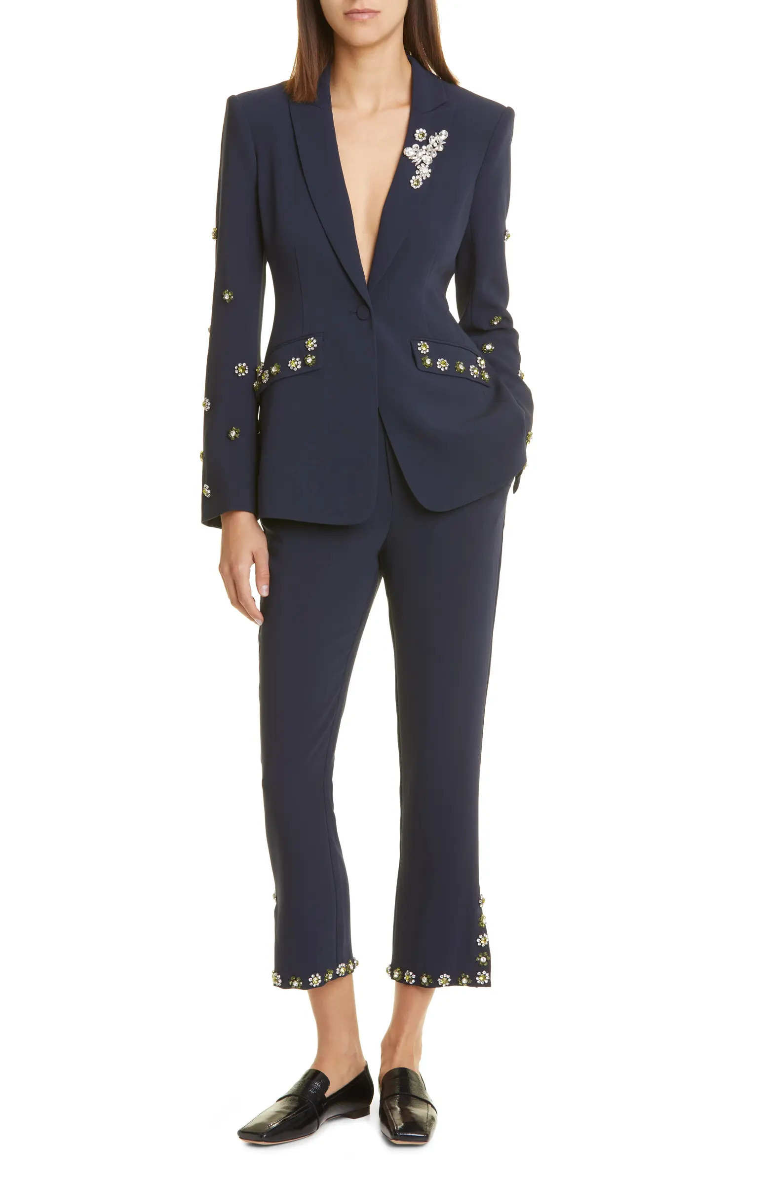 Cheyenne Rhinestone Flower Blazer | Nordstrom