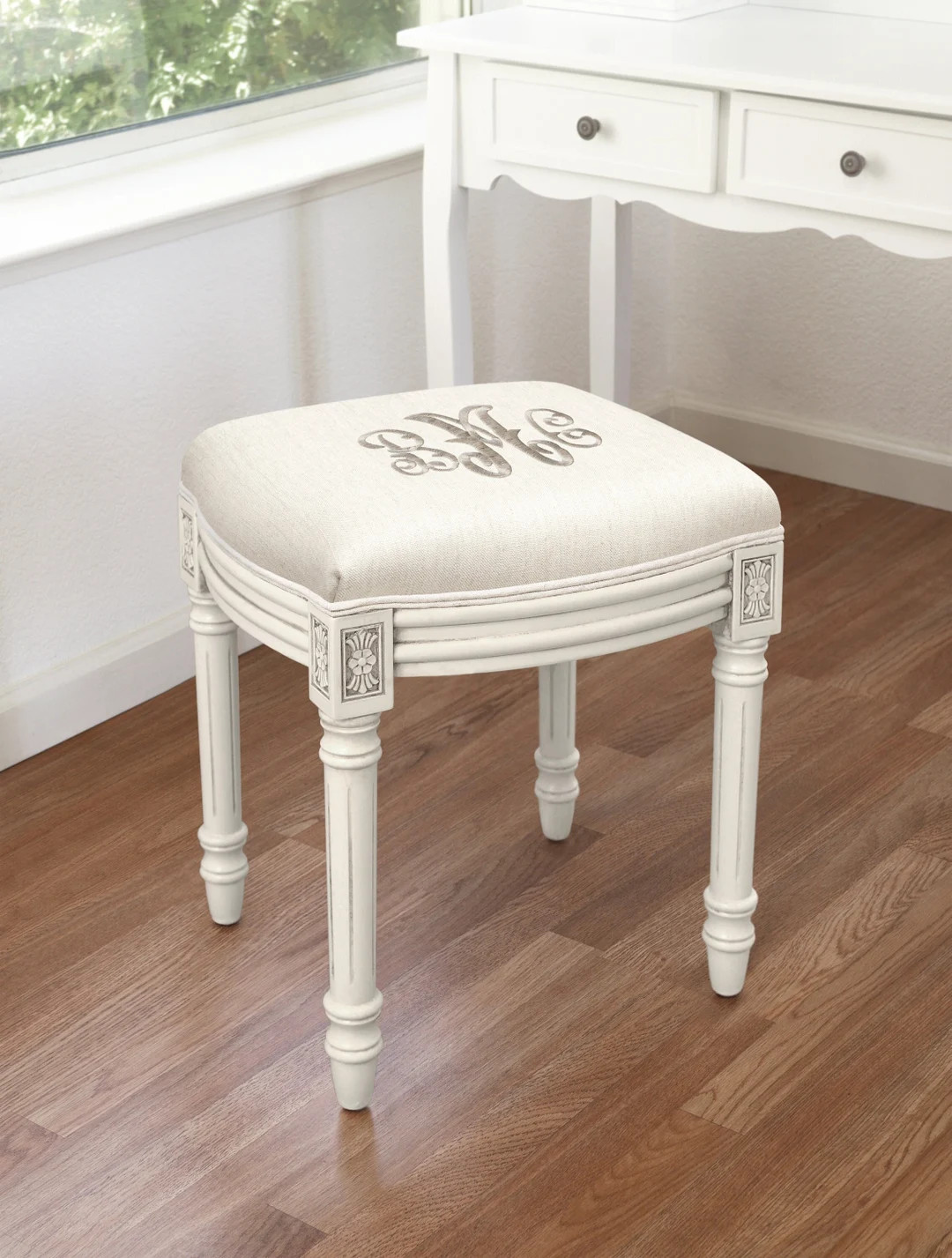 Monogram Vanity Stool for Yourself or for Gift | Etsy (Global)