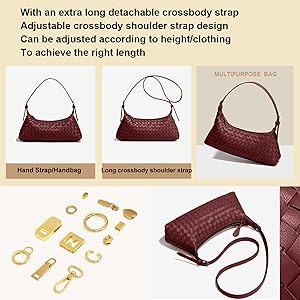 Handbags Shoulder Bags for Women Small Bags Women's Woven Tote Bag Crossbody Handbag Travel Hand ... | Amazon (US)