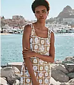 Crochet Tank Mini Dress | LOFT