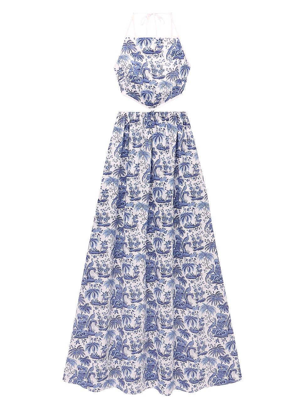 Women's Myla Tropical Cut Out Maxi Dress - Blue Toile - Size XL | Saks Fifth Avenue