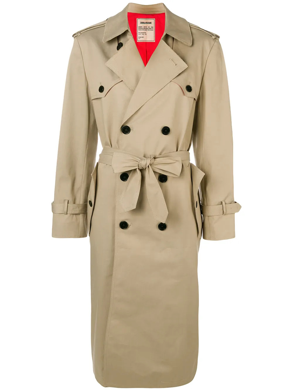 Zadig & Voltaire Mia trench coat - Neutrals | FarFetch Global