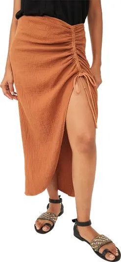 Cerine Ruched Cotton Skirt, Free People | Nordstrom Rack