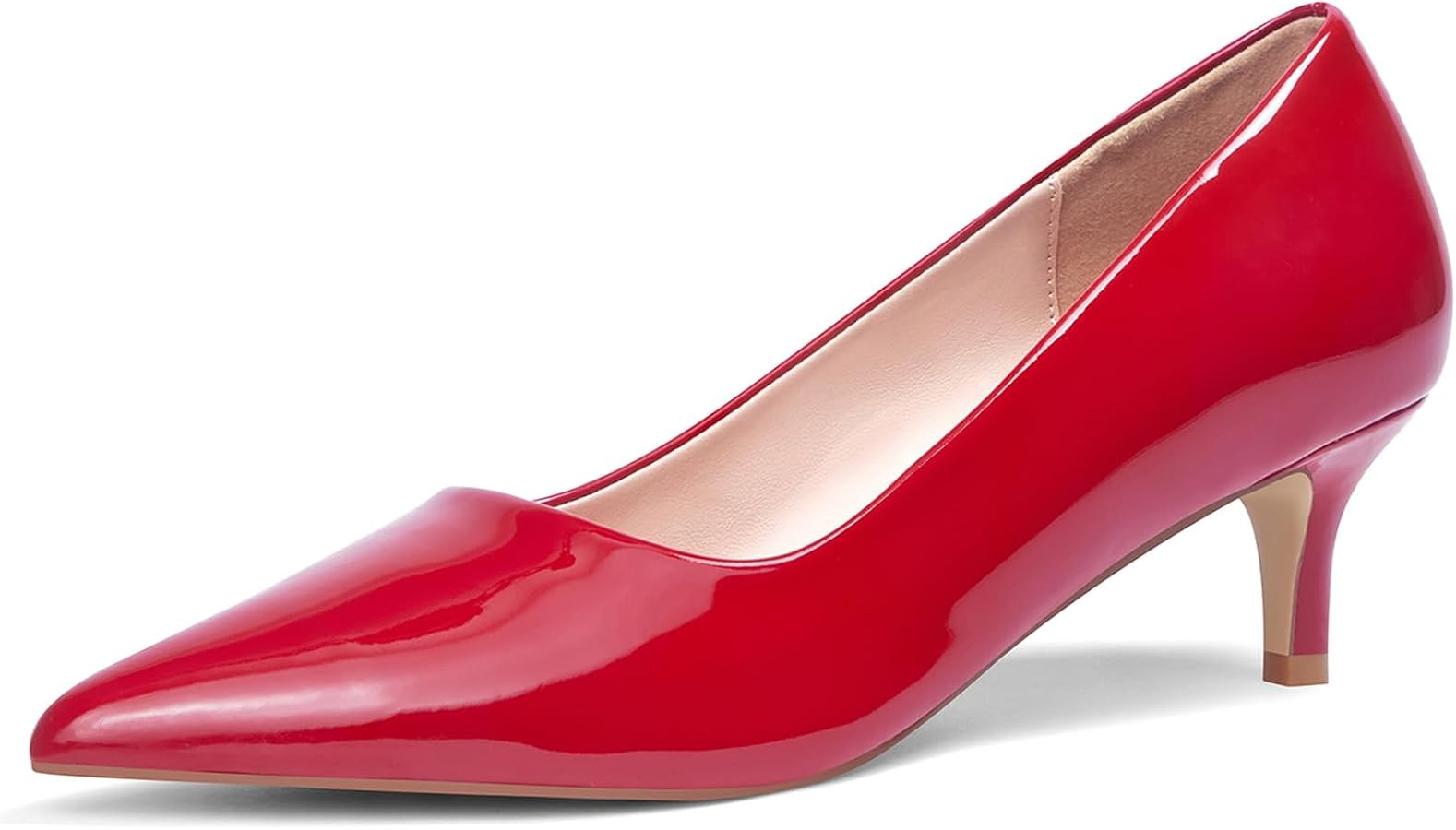 GENSHUO Womens Kitten Heels,Classic 2 Inch Low Heel Pumps Slip On Closed Pointed Toe Pumps Office... | Amazon (CA)