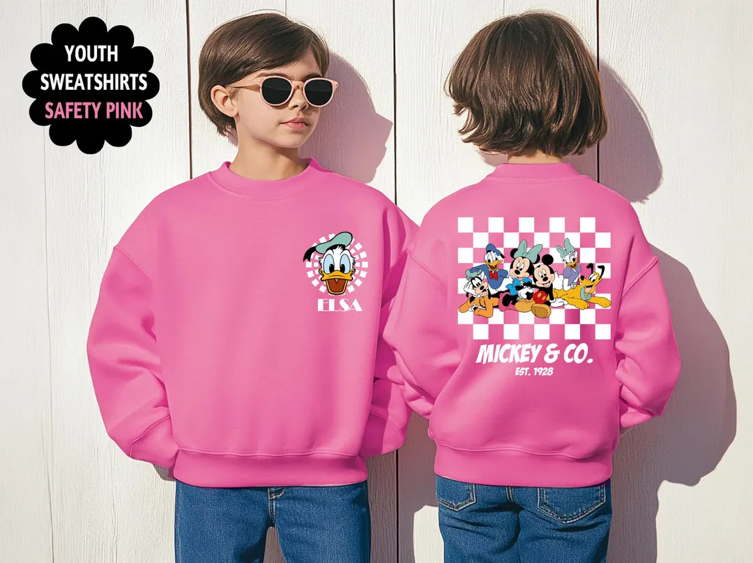 Custom Mickey & Co Hoodie, Disney Family Vacation Shirt, Minnie Mouse Youth Sweater, Daisy Duck T... | Etsy (US)
