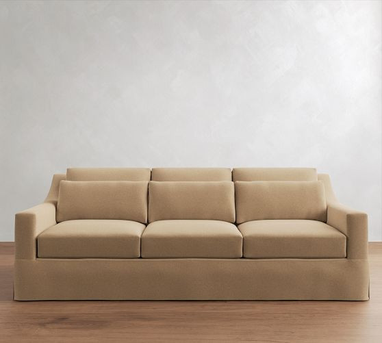 York Slope Arm Deep Seat Slipcovered Sofa (60"-108") | Pottery Barn (US)