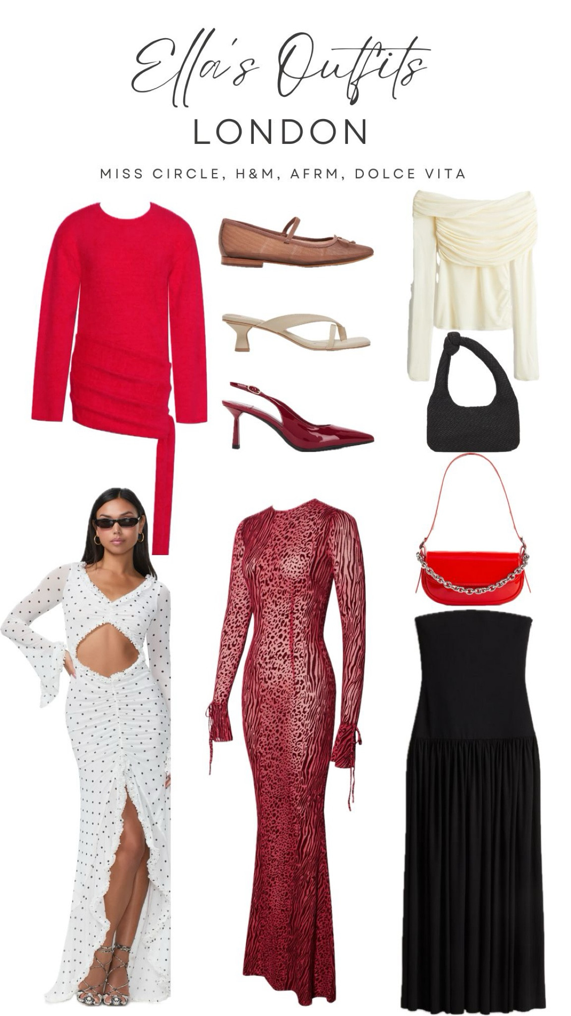 The lineup you’ve all been waiting for, my London favorites!!❤️

My favs include this white AFRM polka-dot dress featured on my Instagram, as well as my new Jeffery Campbell red patent leather shoes from Revolve! They are seriously the perfect pump to add in some color to your fits looks👠😍

Sadly Miss Circle isn’t offered on LTK to link these pieces but wanted to include anyway to show you where I got them from!! No gatekeeping around here🫡😂

You seriously can’t go wrong with any of these amazing pieces in your closet.💋 ilysmmmm

#LTKSeasonal #LTKTravel #LTKPlusSize