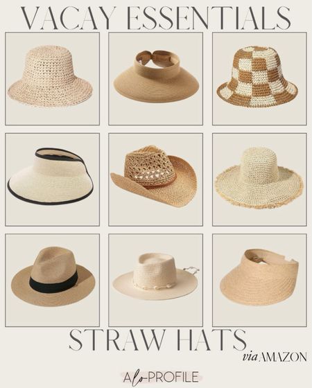 Amazon Vacation
Essentials: Straw Hats // Amazon finds, Amazon fashion, straw hats, beach hats, vacation outfits, vacation accessories, beach vacation, straw hats, spring fashion, summer fashion

#LTKFindsUnder50