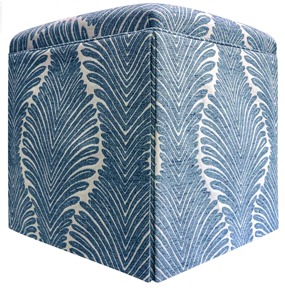THE SKIRTED OTTOMAN :: MUSGROVE CHENILLE // SAPPHIRE | LITTLE DESIGN COMPANY