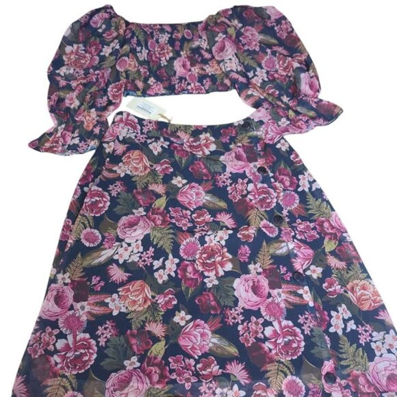 Joyfolie mia joy rehanne set in midnight blue floral size medium new | Poshmark