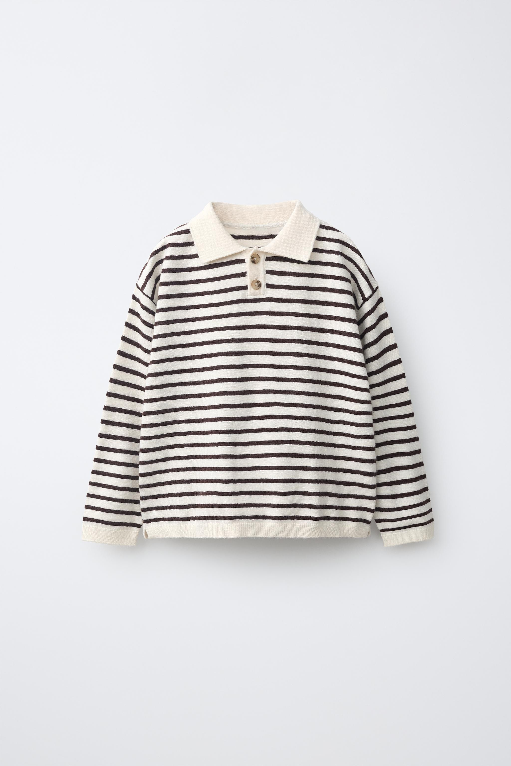 STRIPED KNIT POLO | Zara US
