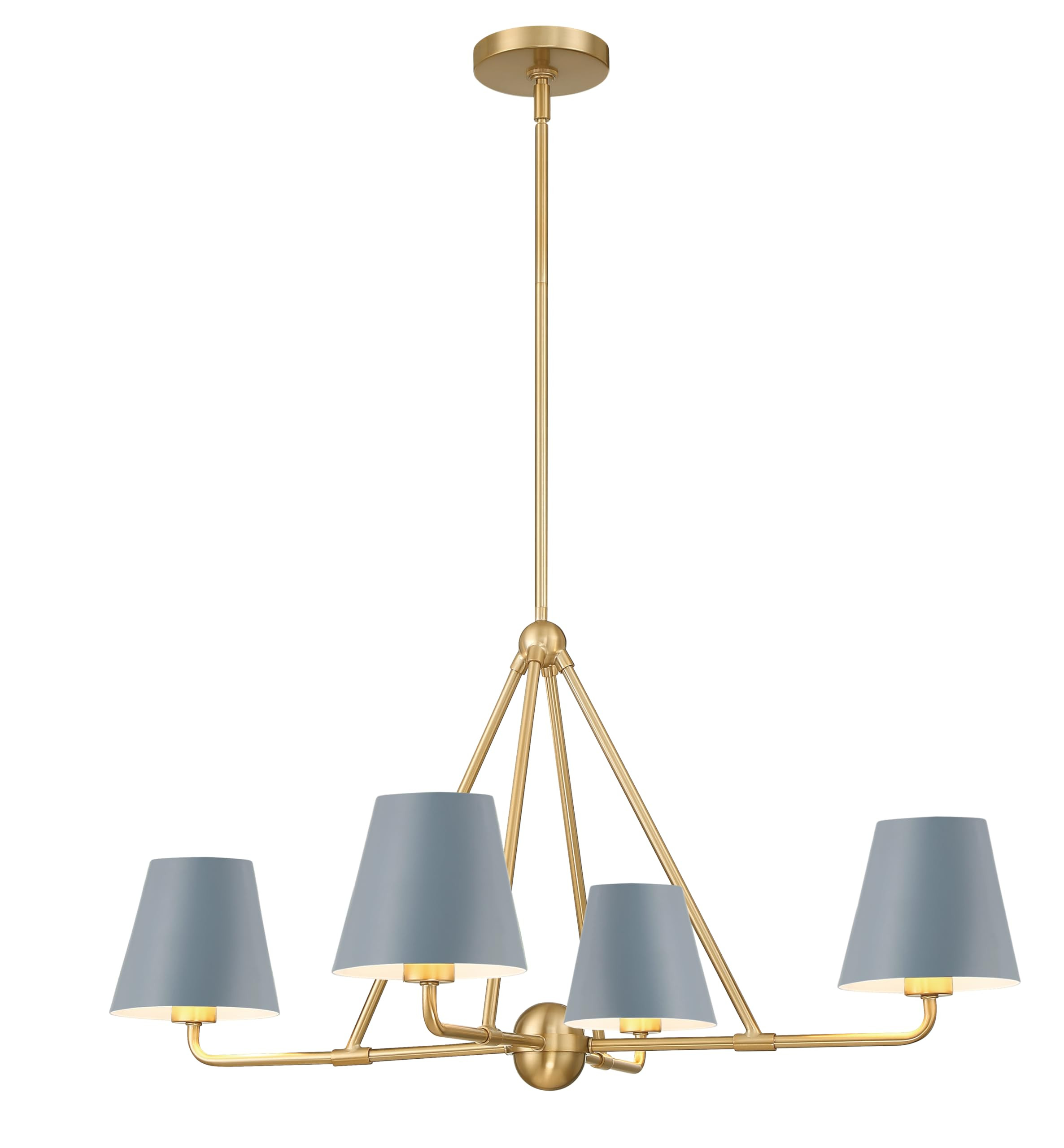 Crystorama Xavier 4 Light Vibrant Gold + Blue Chandelier | Amazon (US)