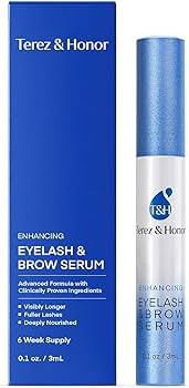 Terez & Honor Natural Eyelash Growth Enhancer and Brow Serum for Long Luscious Lashes and Eyebrow... | Amazon (CA)