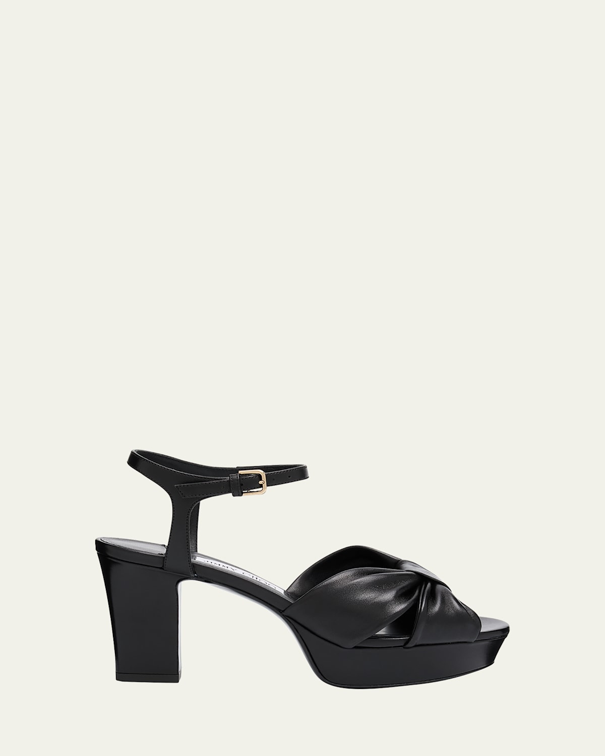 Heloise Leather Knot Platform Sandals | Bergdorf Goodman