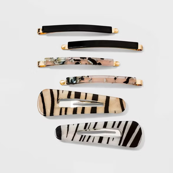 Acrylic, Animal Print Bobby Pins and Snap Clips - A New Day™ | Target