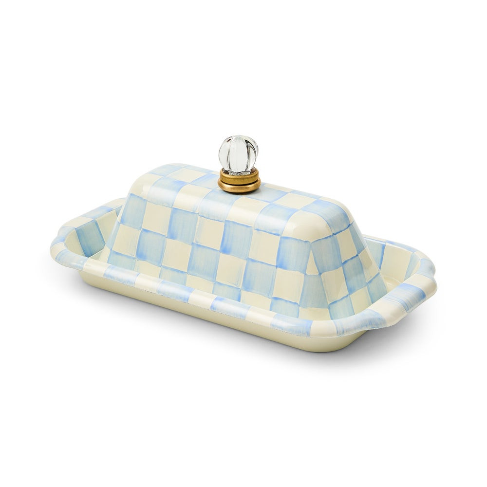 Sky Check Butter Box | MacKenzie-Childs