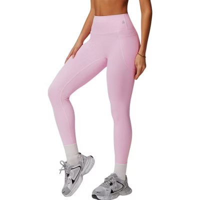 Anna-Kaci Active Women's High Waist Seamless Leggings with Contoured Panels for Comfortable Stretch Fit - Medium, Pink | Target