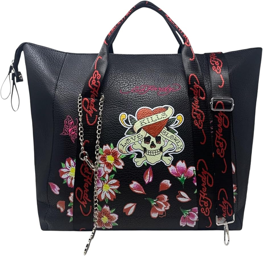 ED HARDY Women's Faux Leather Weekender Bag | Amazon (US)