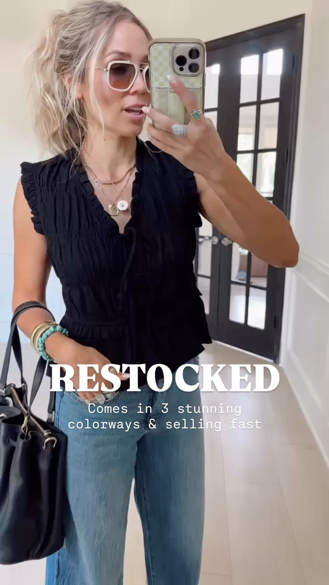 Stunning $15 top FINALLY restocked from Walmart!!!!!! Wearing size s / my tts 🙌🏼 

Perfect for wearing out, date night or work wear! 

#LTKmomlife #LTKootd #LTKgrwm