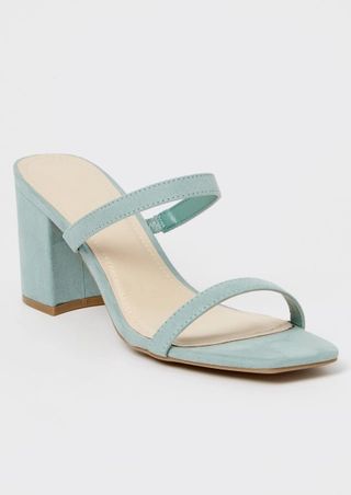 Sage Green Square Toe Double Band Block Heels | rue21