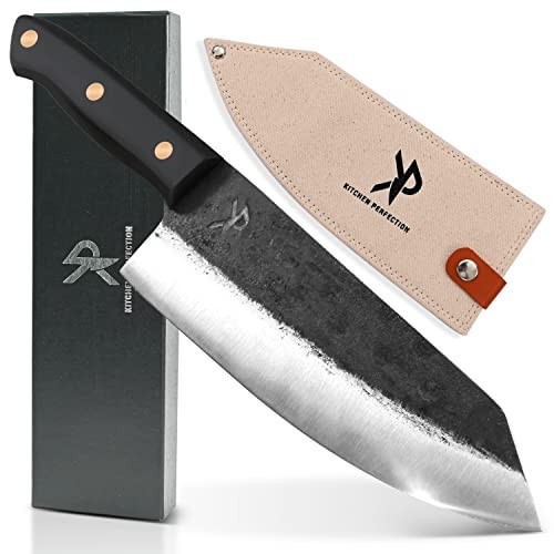 Kitchen perfection Handmade Chefs Carving Knife For Meat Cutting- Extremely Sharp Cooking Knife 8 Inch -Hand Sharpen Best Gift For Men - High Carbon Steel w/Canvas Sheath | Amazon (US)